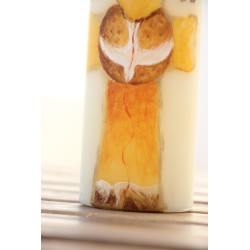 Velón Pascua-pan partido. PINTADO A MANO. CiP007pp · ARTE6107