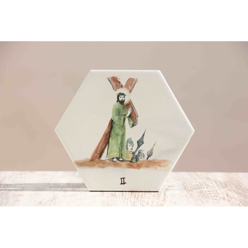 Azulejo: Via crucis II estación. VIA-2azu · ARTE7001