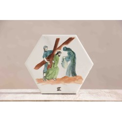 Azulejo: Via crucis VI estación. VIA-6azu · ARTE7001