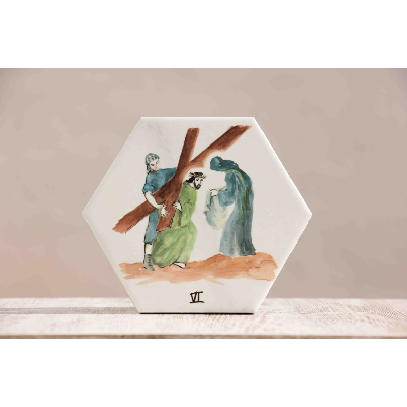 Azulejo: Via crucis VI estación. VIA-6azu · ARTE7001