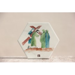 Azulejo: Via crucis VIII estación. VIA-8azu · ARTE7001