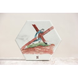 Azulejo: Via crucis IX estación. VIA-9azu · ARTE7001