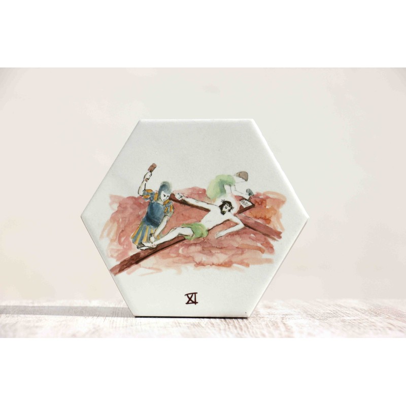 Azulejo: Via crucis XI estación. VIA-11azu · ARTE7001