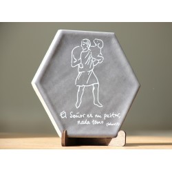 Azulejo: Catacumbas Buen Pastor (Gris brillante). El Señor es mi pastor, nada temo. AZU3001 · ARTE30