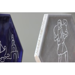 Azulejo: Catacumbas Buen Pastor (Gris brillante). El Señor es mi pastor, nada temo. AZU3001 · ARTE30