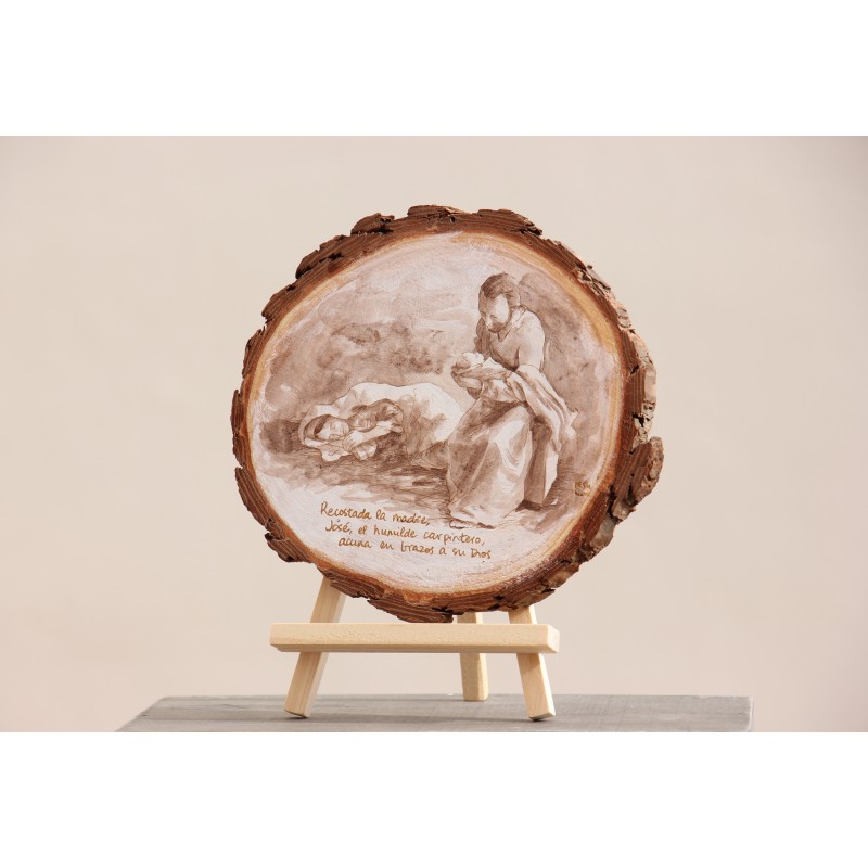 Icono Recostada la Madre... PINTADO A MANO · ICO2207 · ARTE2207